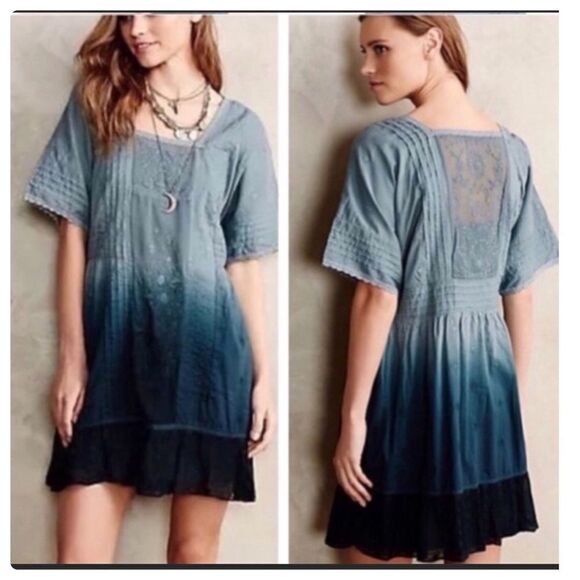 𝅺ANTHROPOLOGIE Holding Horses Ocean Ombre Dress - Picture 13 of 16